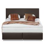 Lit boxspring Ramona VI Imitation cuir Marron - 140 x 200cm