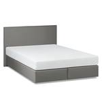 Lit boxspring Ramona VI Imitation cuir Gris - 140 x 200cm