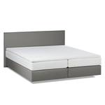 Lit boxspring Ramona VI Imitation cuir Gris - 180 x 200cm