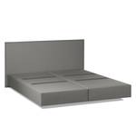 Lit boxspring Ramona VI Imitation cuir Gris - 200 x 200cm