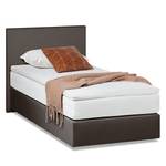 Lit boxspring Ramona VI Imitation cuir Marron - 90 x 200cm