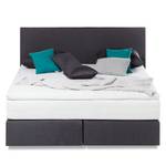 Boxspringbett Ramona VII Strukturstoff - Anthrazit - 140 x 200cm