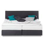 Lit boxspring Ramona VII Tissu structuré - Anthracite - 160 x 200cm