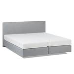 Boxspringbett Ramona VII Strukturstoff - Hellgrau - 180 x 200cm