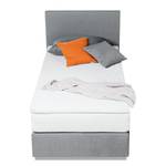 Boxspringbett Ramona VII Strukturstoff - Hellgrau - 90 x 200cm