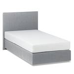 Lit boxspring Ramona VII Tissu structuré - Gris lumineux - 90 x 200cm