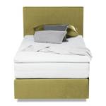 Lit boxspring Ramona VII Tissu structuré - Citron vert - 90 x 200cm