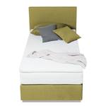 Lit boxspring Ramona VII Tissu structuré - Citron vert - 90 x 200cm