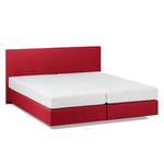 Boxspringbett Ramona VII Strukturstoff - Rot - 200 x 200cm