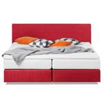 Boxspringbett Ramona VII Strukturstoff - Rot - 160 x 200cm