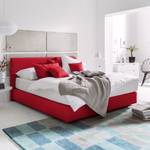 Bed Ramona VII structuurstof - Rood - 200 x 200cm