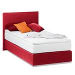 Bed Ramona VII structuurstof - Rood - 90 x 200cm