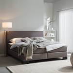 Lit boxspring Vegas I Imitation cuir - Muscade