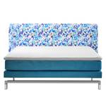 Lit boxspring Rimas IV Tissu - Bleu - 180 x 200cm