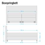 Boxspringbett Royal Night Webstoff - 100 x 200cm - H3 ab 80 kg - Schwarz - Schwarz - 180 x 200cm - H2 - H3