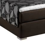 Boxspringbett Sandor inklusive Topper - Strukturstoff - Braun - 160 x 200cm - Kaltschaummatratze - H3