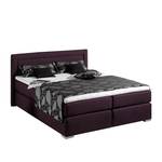 Boxspringbett Sandor inklusive Topper - Strukturstoff - Violett - 180 x 200cm - Tonnentaschenfederkernmatratze - H2