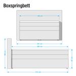 Boxspringbett Sandvig (inkl. Bettkasten) Cord - Pastellblau / Silber