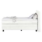 Boxspringbett Superior Night 160 x 200cm - H2 bis 80 kg - Anthrazit - Reinweiß - 100 x 200cm - H3