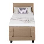 Boxspringbett Premium Night 100 x 200cm - H2 bis 80 kg - Reinweiß - Beige meliert - 100 x 200cm - H2