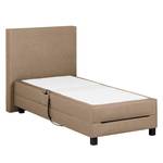 Boxspringbett Premium Night 100 x 200cm - H2 bis 80 kg - Reinweiß - Beige meliert - 100 x 200cm - H3