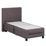 Boxspringbett Premium Night 100 x 200cm - H2 bis 80 kg - Reinweiß - Braun Meliert - 100 x 200cm - H3