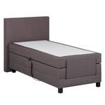 Boxspringbett Premium Night 100 x 200cm - H2 bis 80 kg - Reinweiß - Braun Meliert - 100 x 200cm - H3