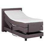 Boxspringbett Premium Night 100 x 200cm - H2 bis 80 kg - Reinweiß - Braun Meliert - 100 x 200cm - H3