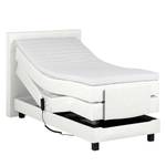 Lit boxspring Brilliant Night Avec moteur électrique - Blanc pur - 100 x 200cm - D2 souple