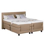 Boxspringbett Premium Night 100 x 200cm - H2 bis 80 kg - Reinweiß - Beige meliert - 160 x 200cm - H2