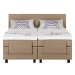 Boxspringbett Premium Night 100 x 200cm - H2 bis 80 kg - Reinweiß - Beige meliert - 160 x 200cm - H3