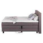 Boxspringbett Premium Night 100 x 200cm - H2 bis 80 kg - Reinweiß - Braun Meliert - 200 x 200cm - H2