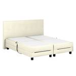 Boxspringbett Premium Night 100 x 200cm - H2 bis 80 kg - Reinweiß - Creme - 180 x 200cm - H2