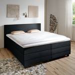 Boxspringbett Senta Inkl. Viscotopper - Webstoff - Schwarz - 160 x 200cm - H2