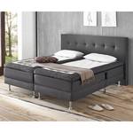 Boxspringbett Ramona IV Webstoff - Grau - 180 x 200cm - H2