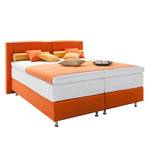 Boxspringbett Skagen Webstoff - Orange - 140 x 200cm - H2 - Nicht verstellbar