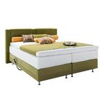 Boxspringbett Skagen Webstoff - Limettengrün - 200 x 200cm - H3 - Mit Fernbedienung verstellbar