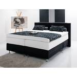 Boxspringbett Skagen Webstoff - Schwarz - 200 x 200cm - H3 - Mit Fernbedienung verstellbar