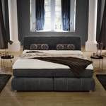 Boxspringbett Skara Microfaser - Grau