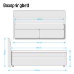 Boxspringbett Skara Microfaser - Grau