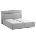 Boxspringbett Smood Colour II Strukturstoff - Hellgrau - 200 x 200cm