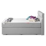 Boxspringbett Smood Colour II Strukturstoff - Hellgrau - 200 x 200cm