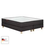 Boxspringbett Smood Webstoff - Anthrazit - Anthrazit - 140 x 200cm - Ohne Kopfteil - Boxspringmatratze