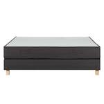 Lit boxspring Smood Tissu - Anthracite - Anthracite - 140 x 200cm - Sans tête de lit - Matelas boxspring