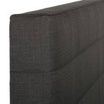 Lit boxspring Smood Tissu - Anthracite - Anthracite - 140 x 200cm - Avec tête de lit - Sans matelas