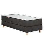 Lit boxspring Smood Tissu - Anthracite - Anthracite - 90 x 200cm - Sans tête de lit - Sans matelas