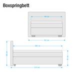 Boxspring Soft Box geweven stof - Cappuccinokleurig - 140 x 200cm - H2 zacht