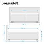 Boxspring Soft Box geweven stof - Cappuccinokleurig - 180 x 200cm - H3 medium