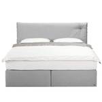 Boxspringbett Soft Cloud Stof TUS: 19 light grey - 200 x 200cm - H3 medium