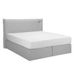 Boxspringbett Soft Cloud Stof TUS: 19 light grey - 200 x 200cm - H3 medium